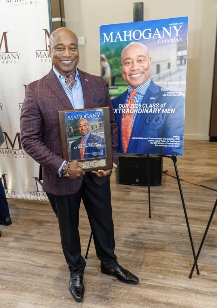 Man standing with magazine